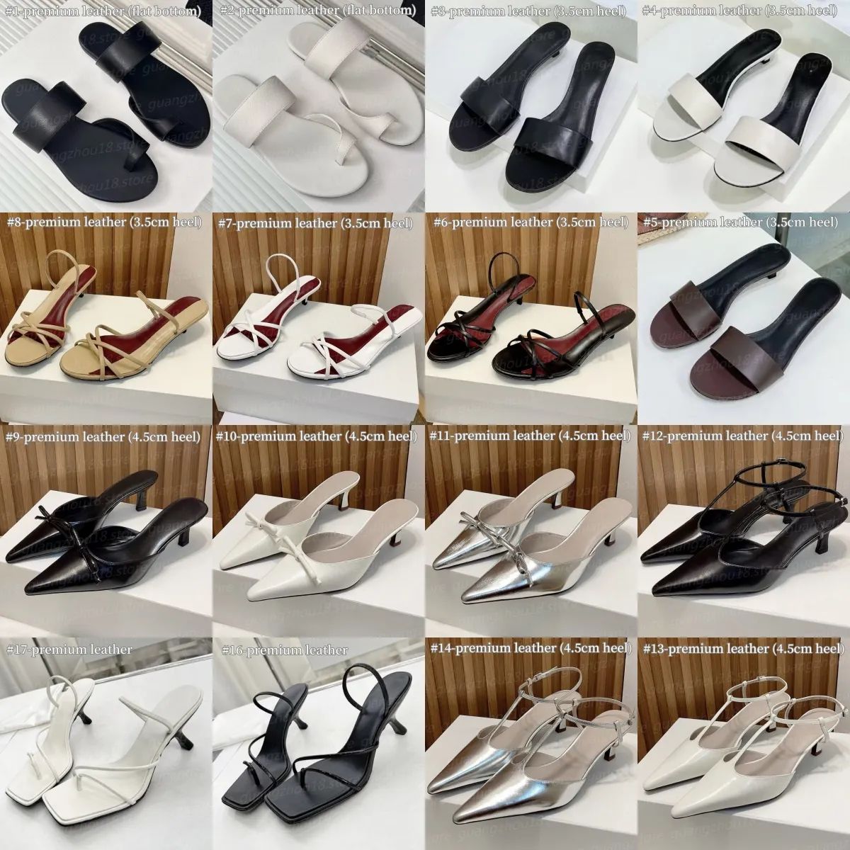 10A Premium Leather Slippers with Flat Bottom Fashion Womne's Cat Heel Sandals with Square Toe Ch... | DHGate