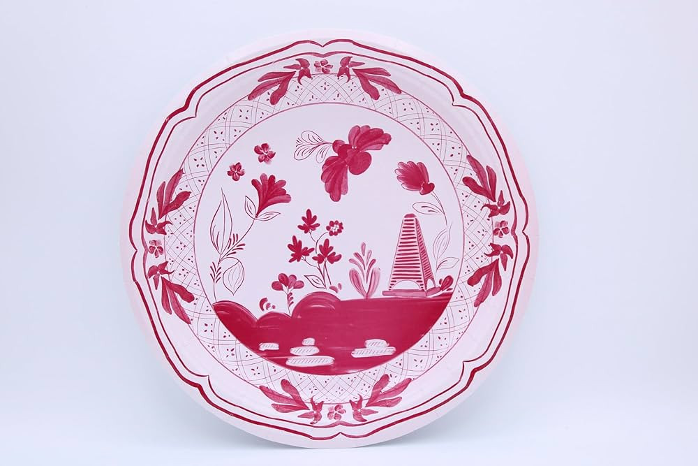 Set of 8 Beachside Pavilion Dessert Plates, 8 inches, Paper, Flamingo and Berry Pattern | Amazon (US)