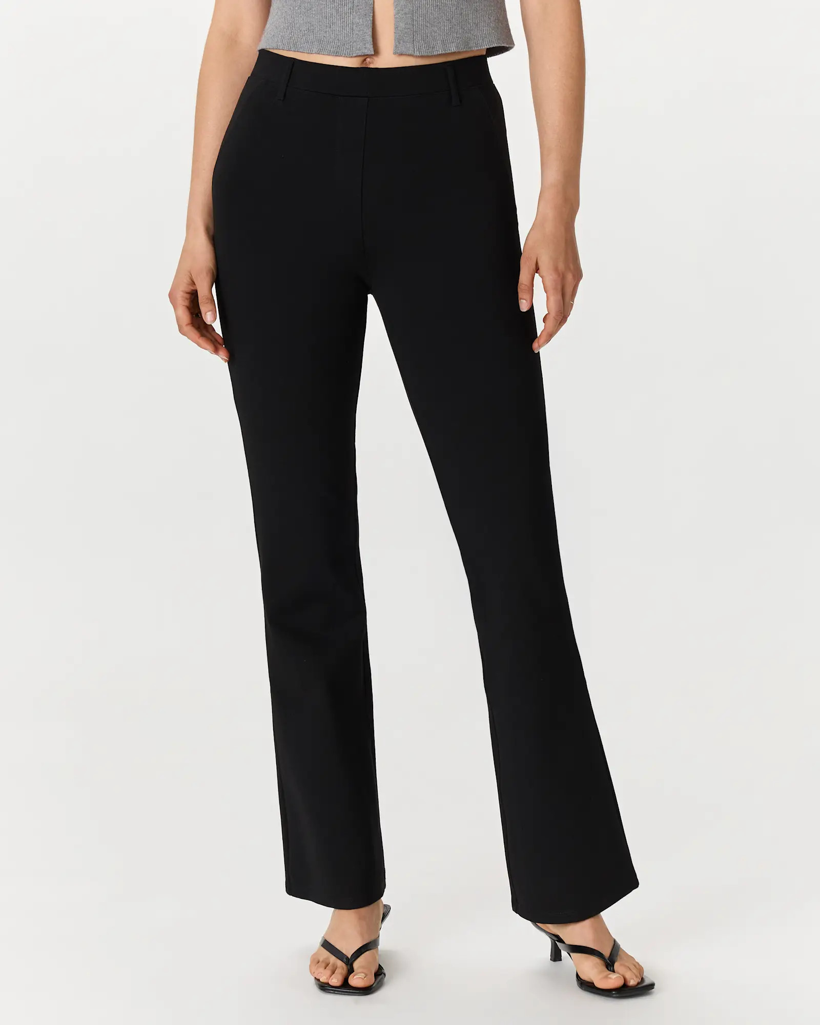 Ultra-Stretch Ponte Bootcut Pants - 30" inseam in Black | Quince