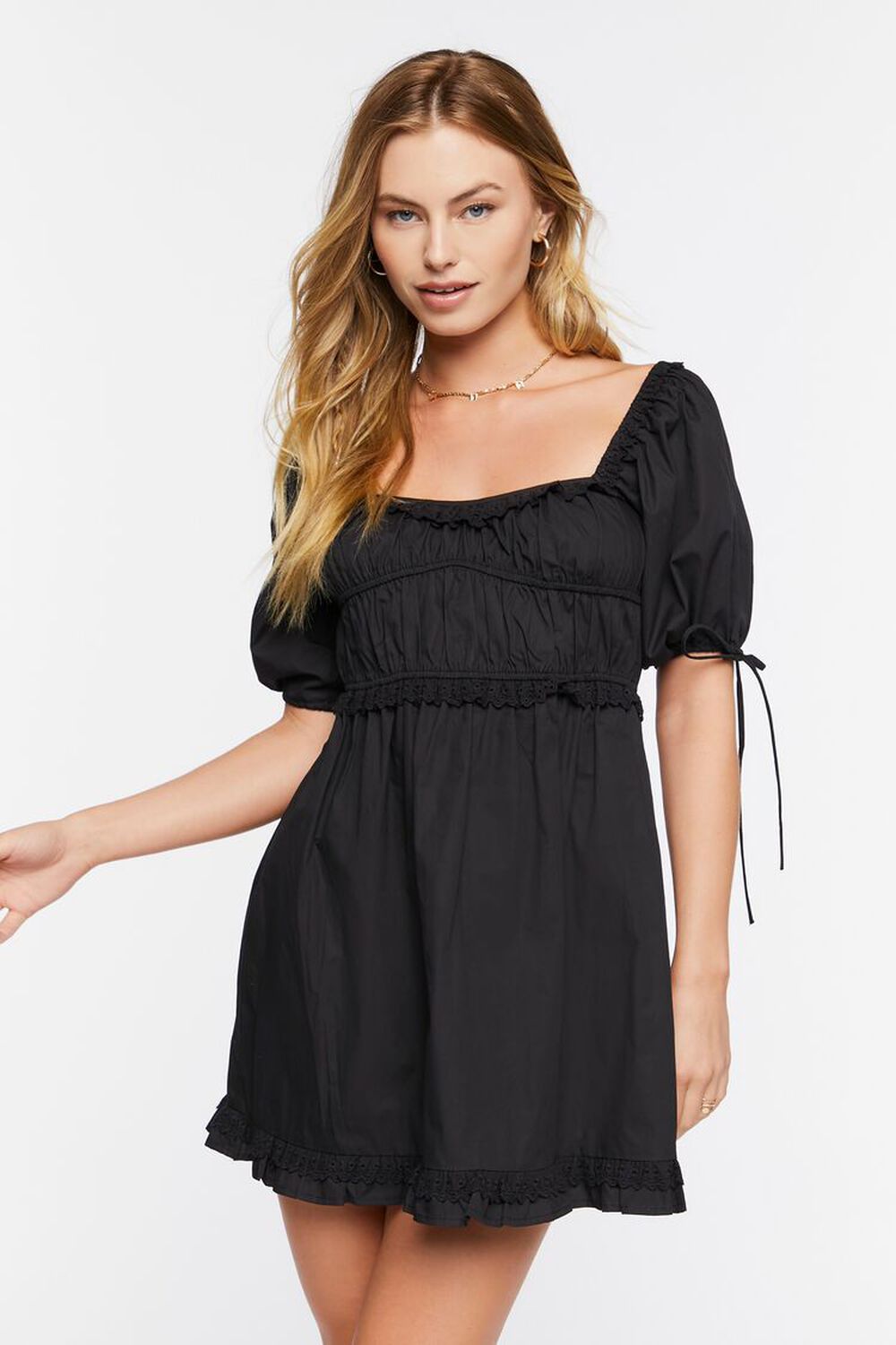 Puff-Sleeve Mini Dress | Forever 21 (US)