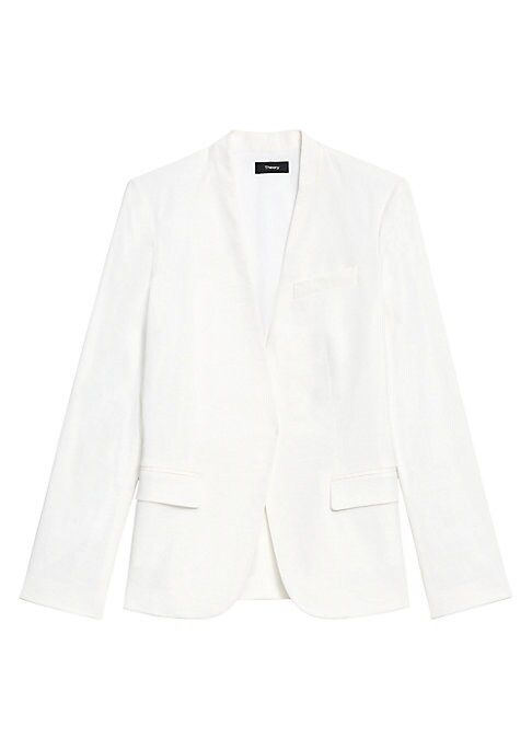 Theory Women's Staple Blazer Jacket - White - Size 4 | Saks Fifth Avenue