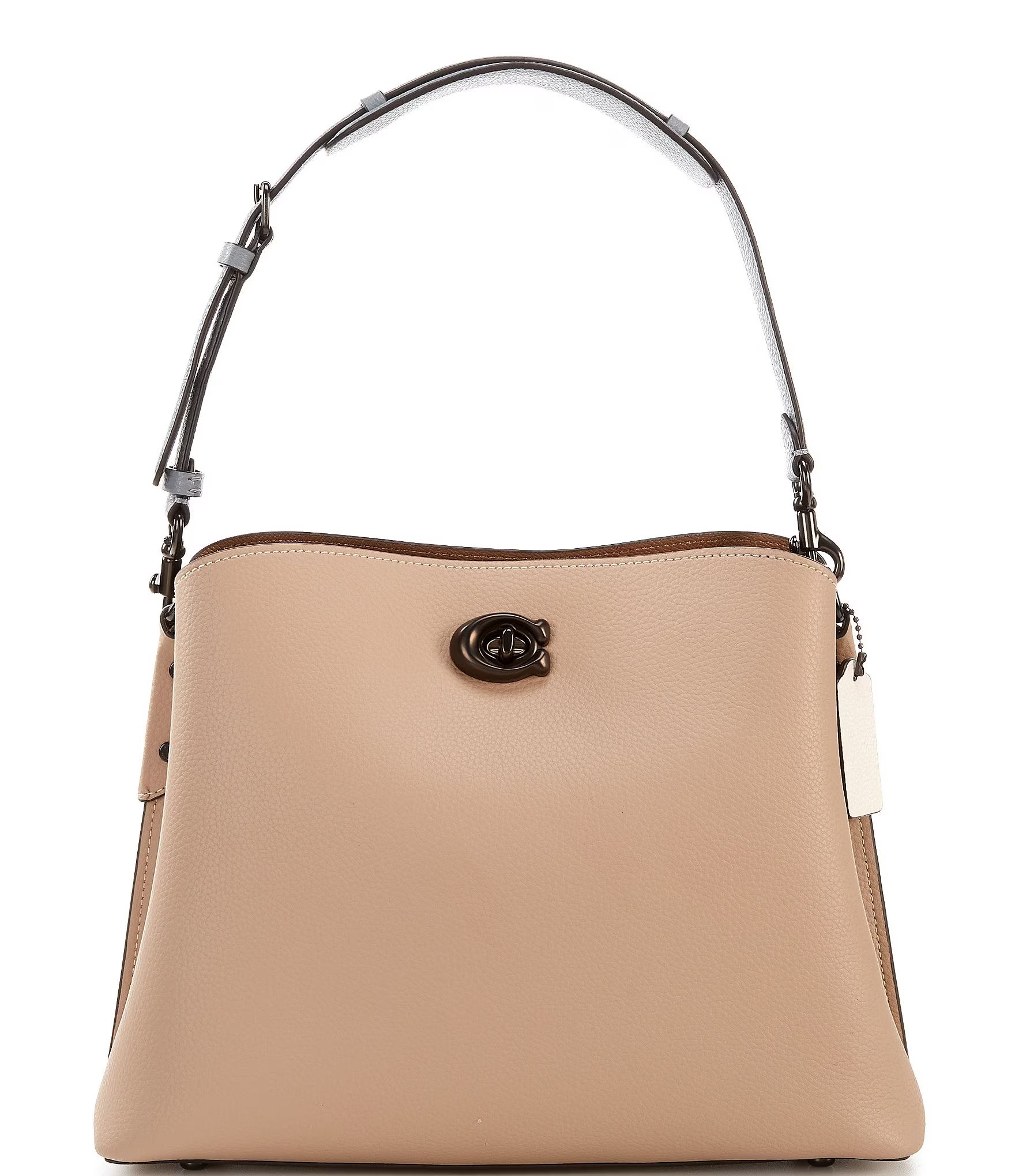 Willow Taupe Leather Turnlock Shoulder Bag | Dillards
