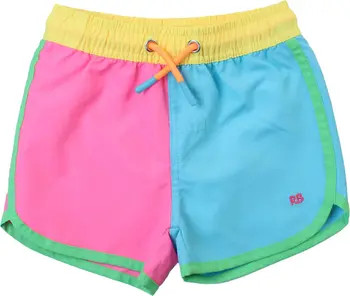 Baby Boys UPF50+ Sun Protected Dolphin Hem Swim Trunks | Nordstrom