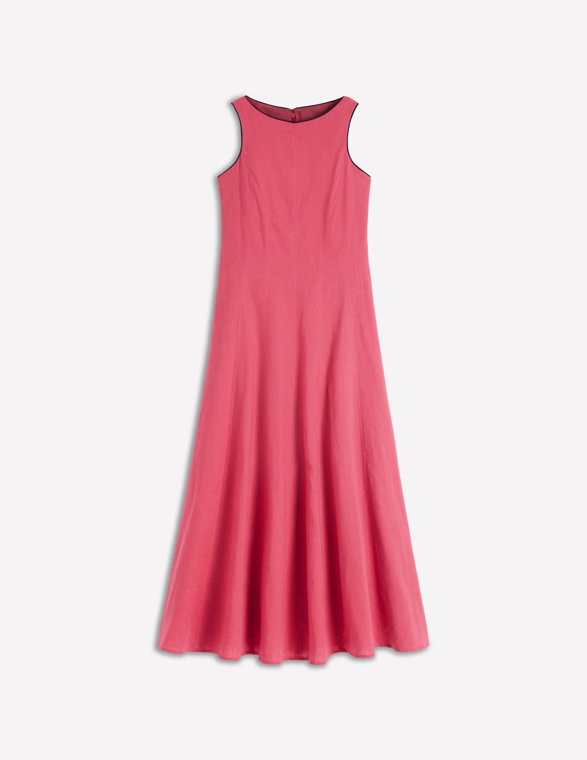 Annet Linen Blend Midi Dress-Cherry Blush | Boden (US)