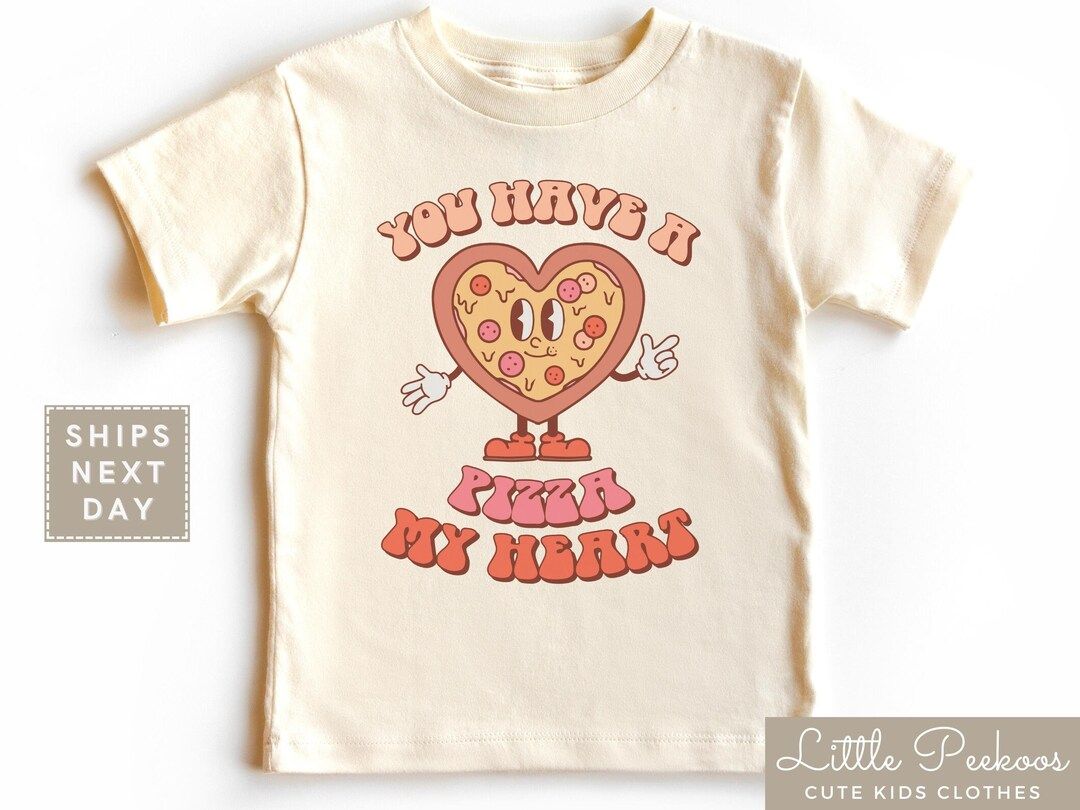 You Have a Pizza My Heart Kids Shirt Retro Cartoon Heart - Etsy | Etsy (US)