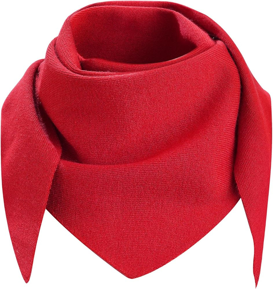 Knit Triangle Scarf for Women Y2k Head Scarf Warm Crochet Hair Bandana Winter Triangle Shawl | Amazon (US)