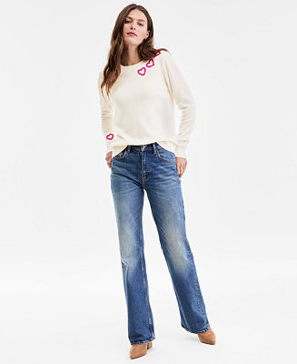 Charter Club Women's 100% Cashmere Embroidered Heart Sweater, Macy's Exclusive - Macy's | Macy's