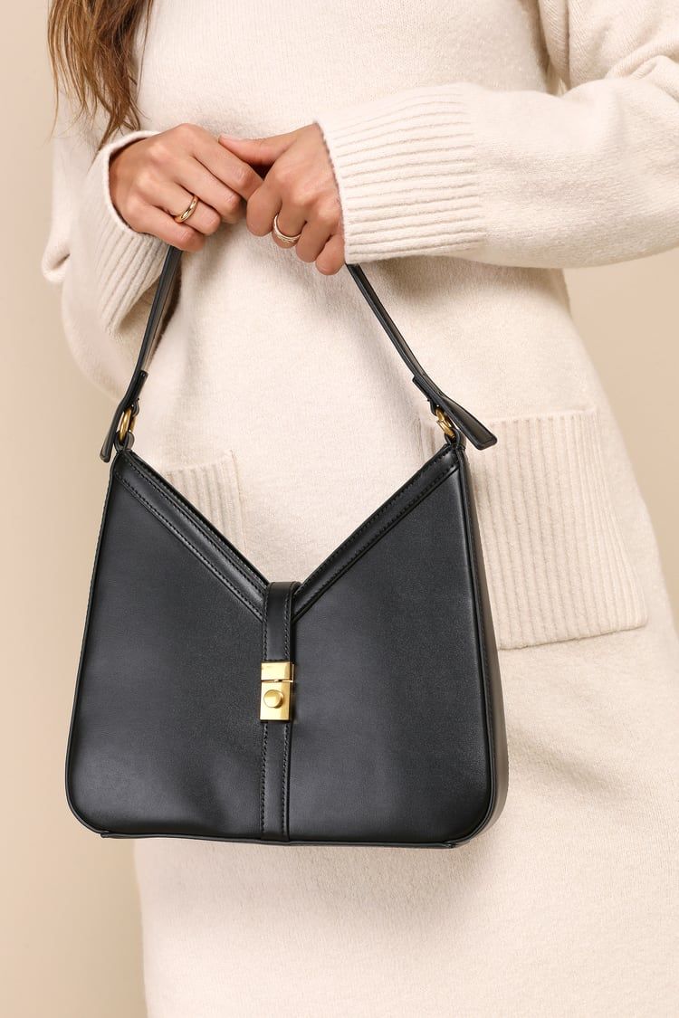 Impressive Detail Black Shoulder Bag | Lulus (US)