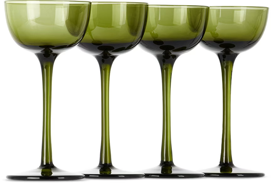 Green Host Liqueur Glass Set, 4 pcs | SSENSE