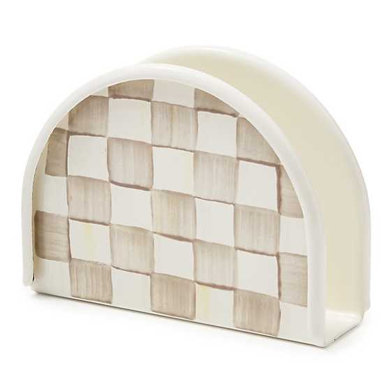 Mocha Check Napkin Holder | MacKenzie-Childs