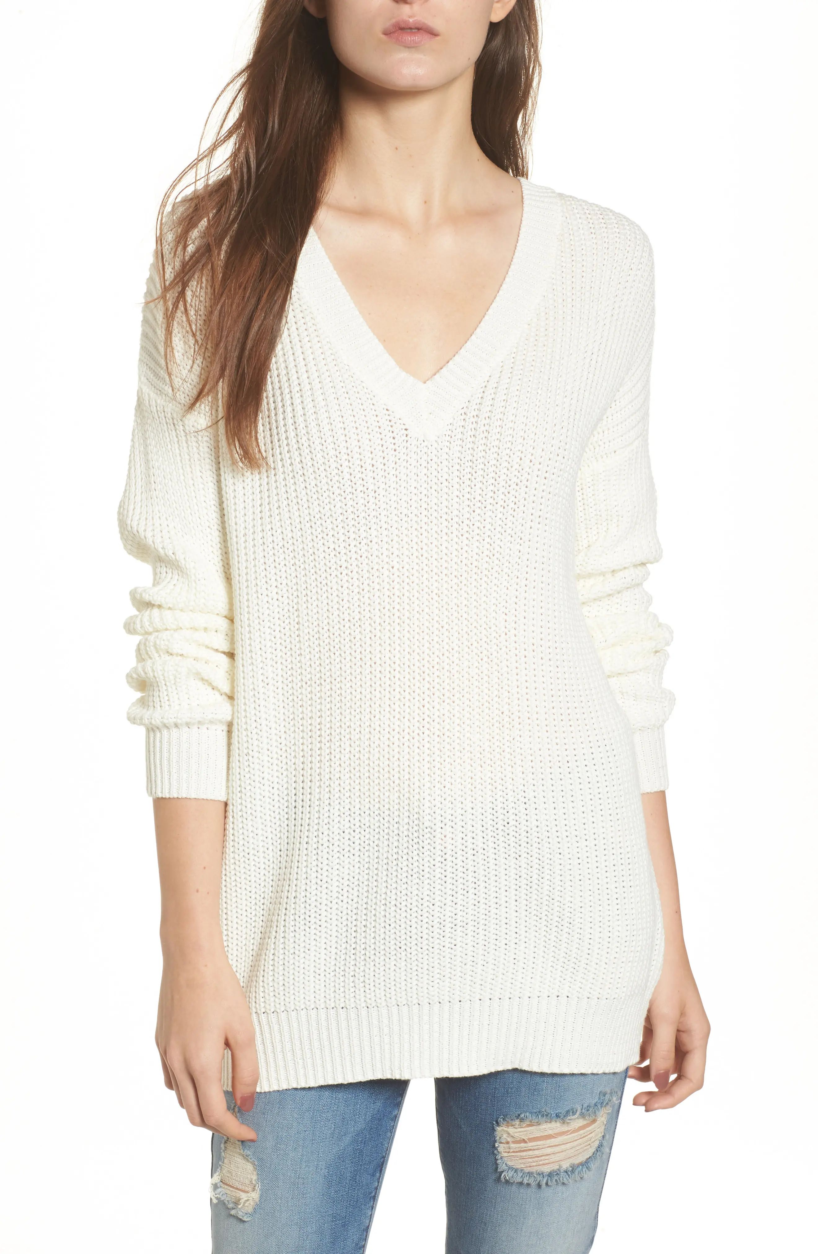 Lace-Up Back Pullover | Nordstrom