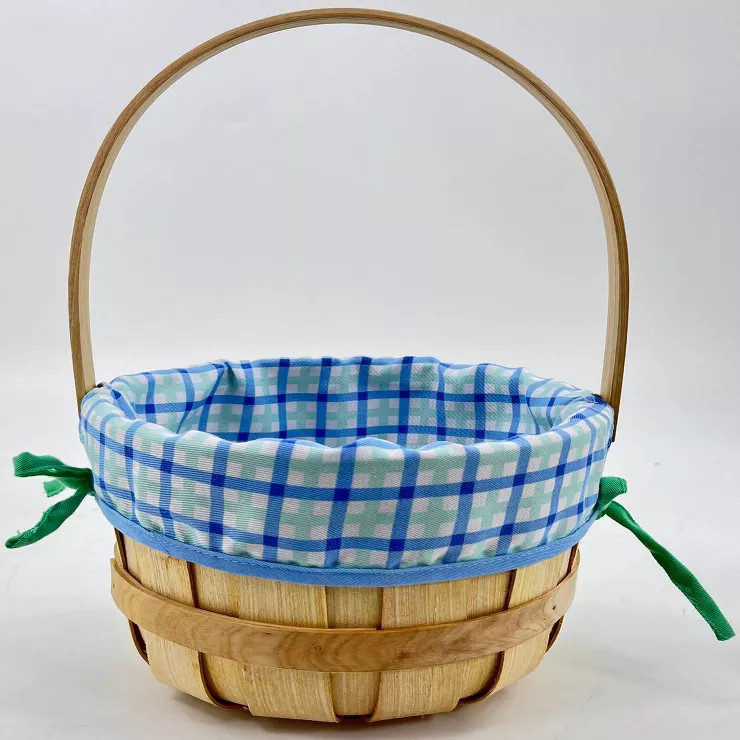 Round Wooden Decorative Easter Basket with Liner - Spritz™ | Target