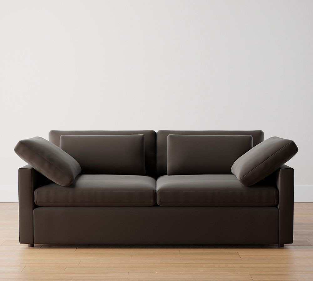 Dream Lounge Square Slim Arm Upholstered Sofa | Pottery Barn (US)