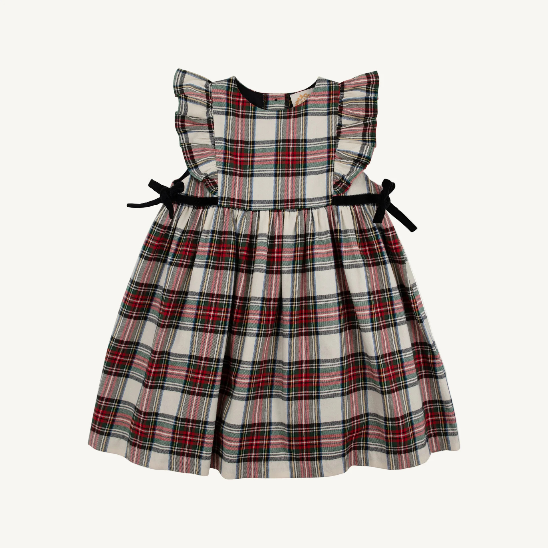 Pammy's Pinafore Dress (Flannel) - Charlie Place Plaid with Newport Ni | The Beaufort Bonnet Company