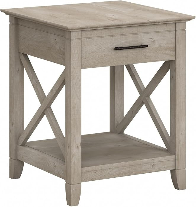 Bush Home End Table with Drawer, Nightstand with Storage, Living Room and Bedroom Furniture, Key ... | Amazon (US)