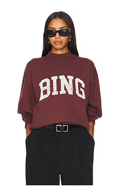 ANINE BING Bradie Bing Sweatshirt in Deep Burgundy from Revolve.com | Revolve Clothing (Global)