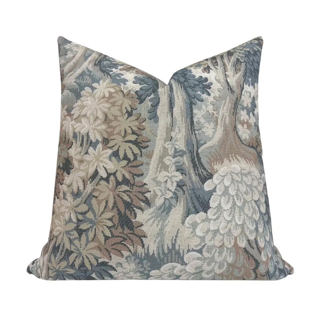 MALLORY || Designer Tapestry Inspired Pillow Cover, Into the Woods Pillow Cover, Forest Pillow Co... | Etsy (US)