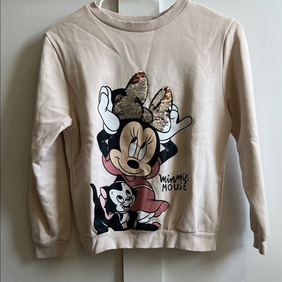 H&M Girls Cream Minnie Mouse Sweatshirt Size 8-10 | Poshmark