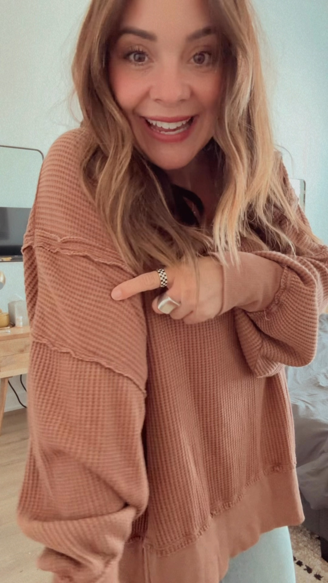 The e cutest and coziest waffle knit top 

#LTKSeasonal #LTKMidsize #LTKFindsUnder50