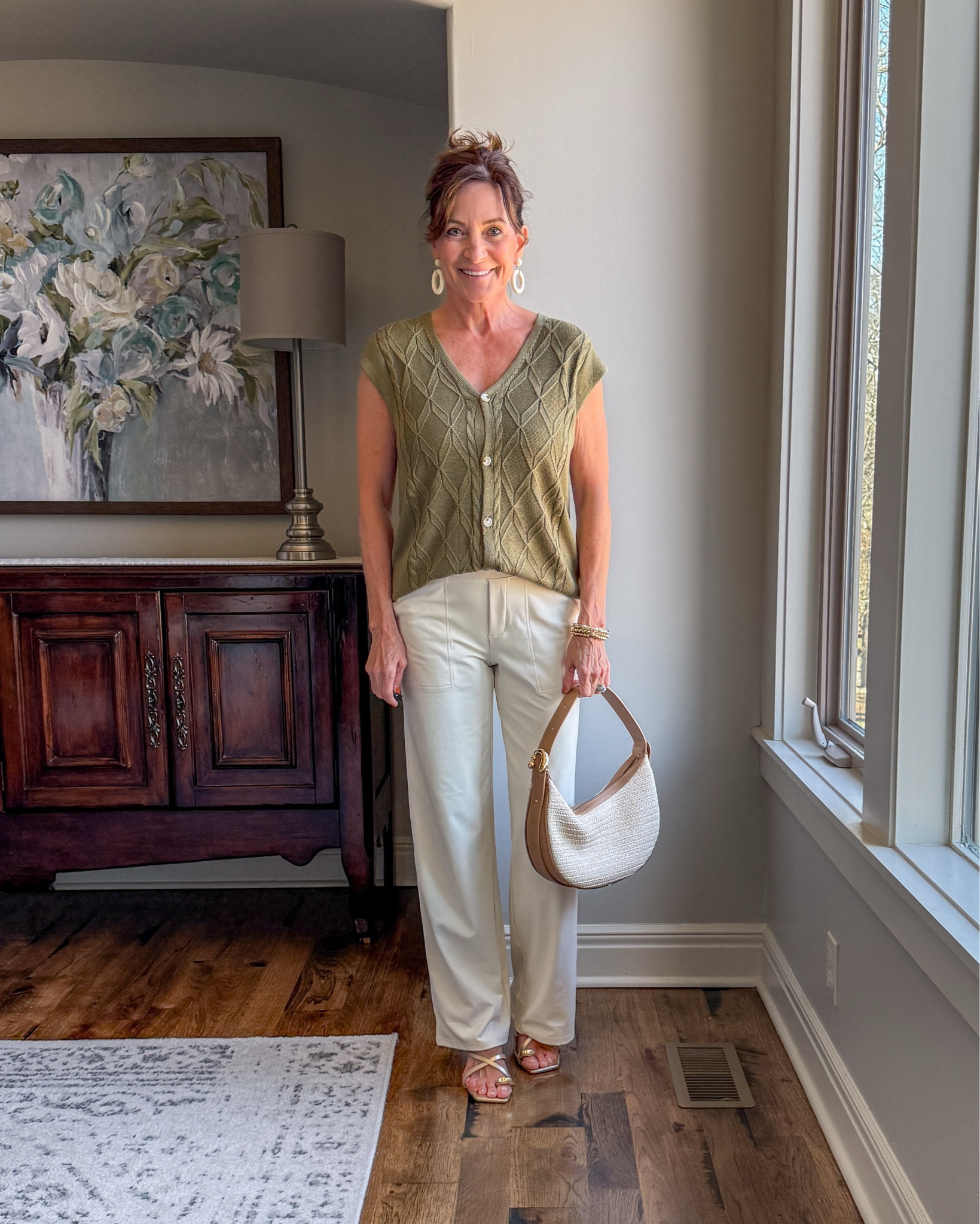 One lightweight sweater vest cardigan. Three completely different outfits.

This textured green cardigan is one of those easy pieces that works harder than it looks.

Here’s how I styled it:
• With tailored shorts for casual summer days
• With a flowy maxi skirt for a softer, feminine look
• With white trousers for a polished, put-together outfit

When you pack pieces that mix this easily, you don’t need more clothes — just smarter combinations.

Everything linked here 👇

#AmazonFashion #StyleOver40 #TravelStyle #MidlifeChic