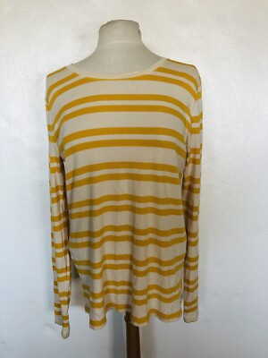 Merona Yellow White Ultimate Supreme LS T-Shirt Top XXL | eBay US