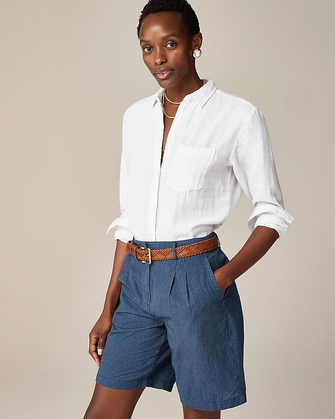 Garçon classic shirt in cotton-linen blend gauze | J. Crew US