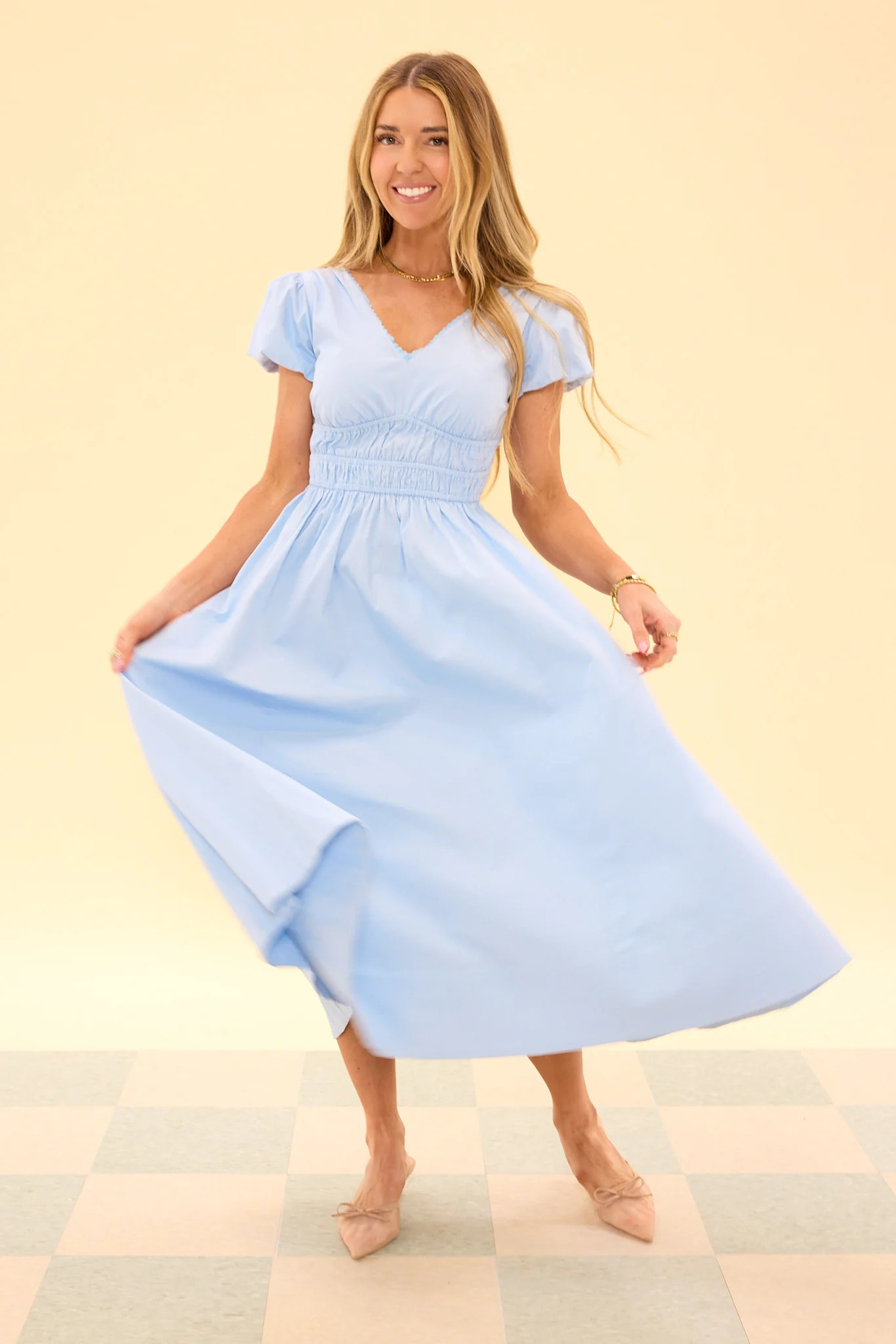 Zella Dress in Sky Blue | Ivy City Co