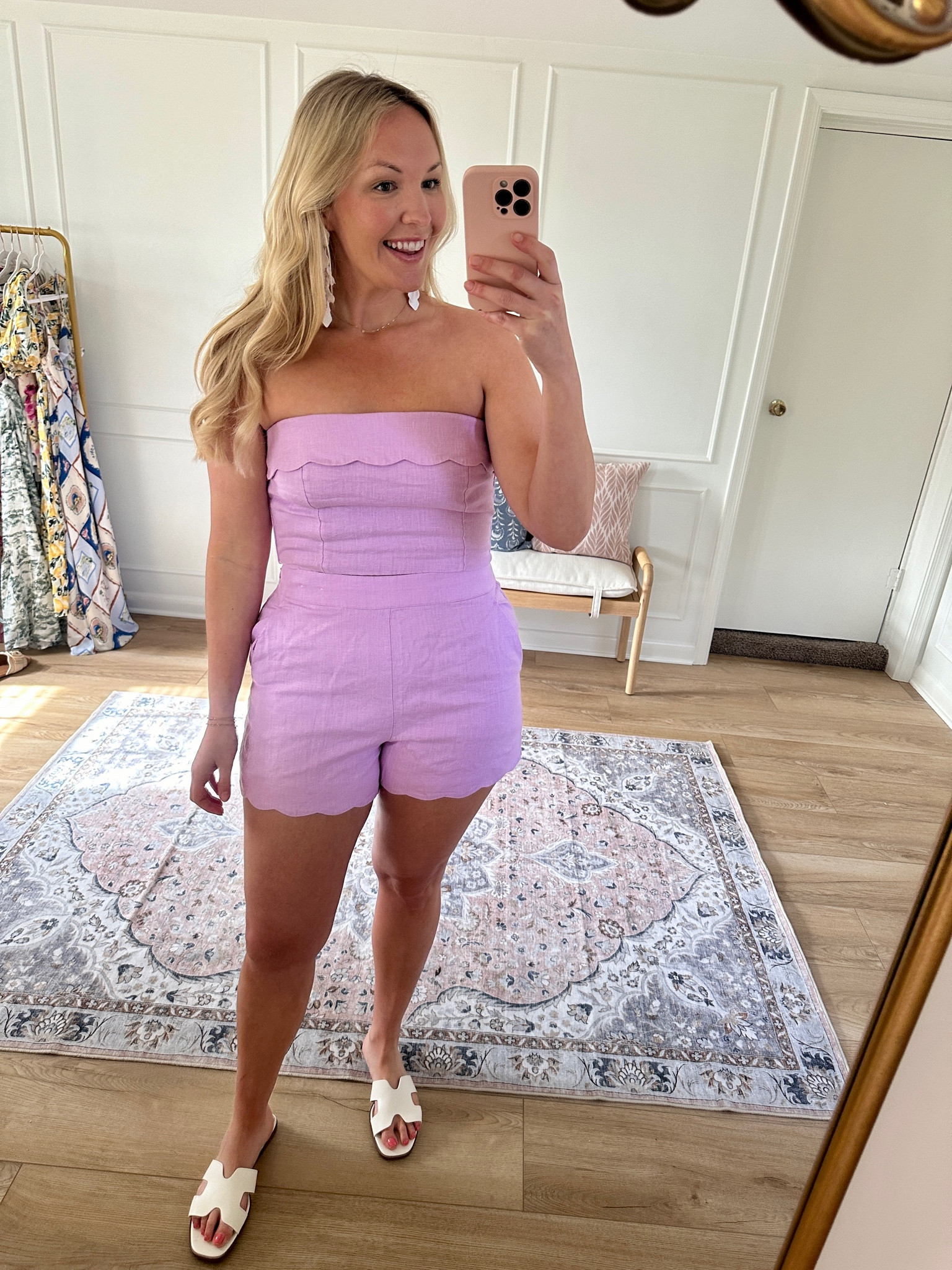 The cutest 2 piece scalloped set! Med in the top and a size 31 in the shorts. Vacation - resort wear - spring outfit 

#LTKstyletip #LTKSeasonal #LTKmidsize