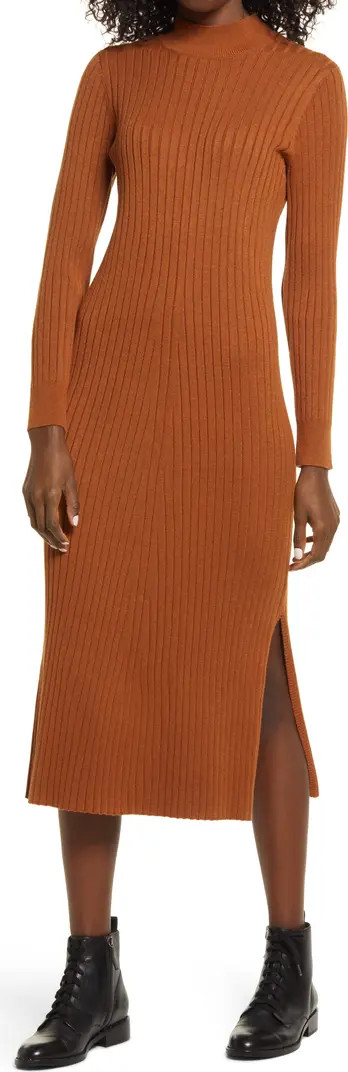 Long Sleeve Mock Neck Sweater Dress | Nordstrom