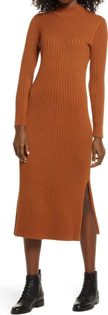 Long Sleeve Mock Neck Sweater Dress | Nordstrom