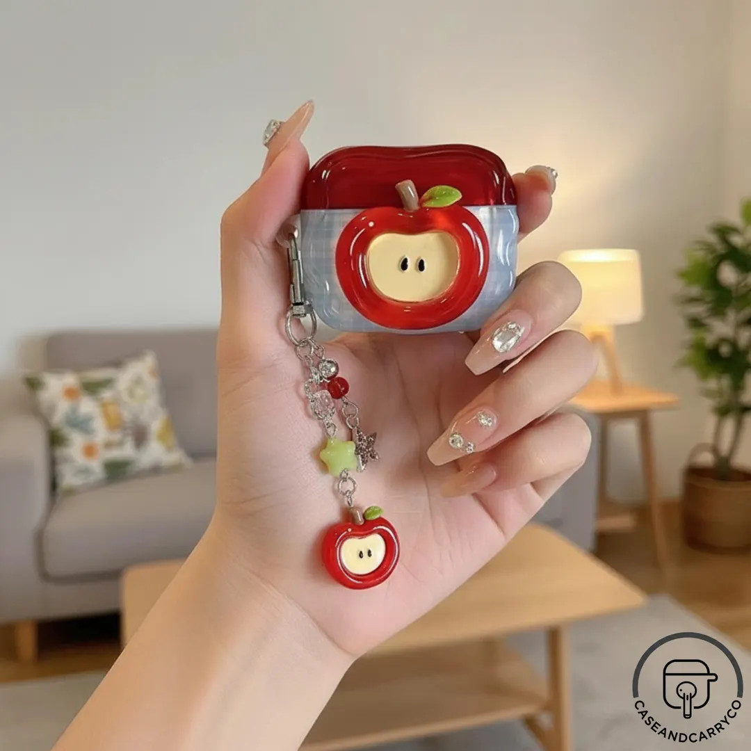 Cute Fruit Airpods Case Cover With Charm – Kawaii Silicone Headphone Pouch, Summer Berry Tech A... | Etsy (US)