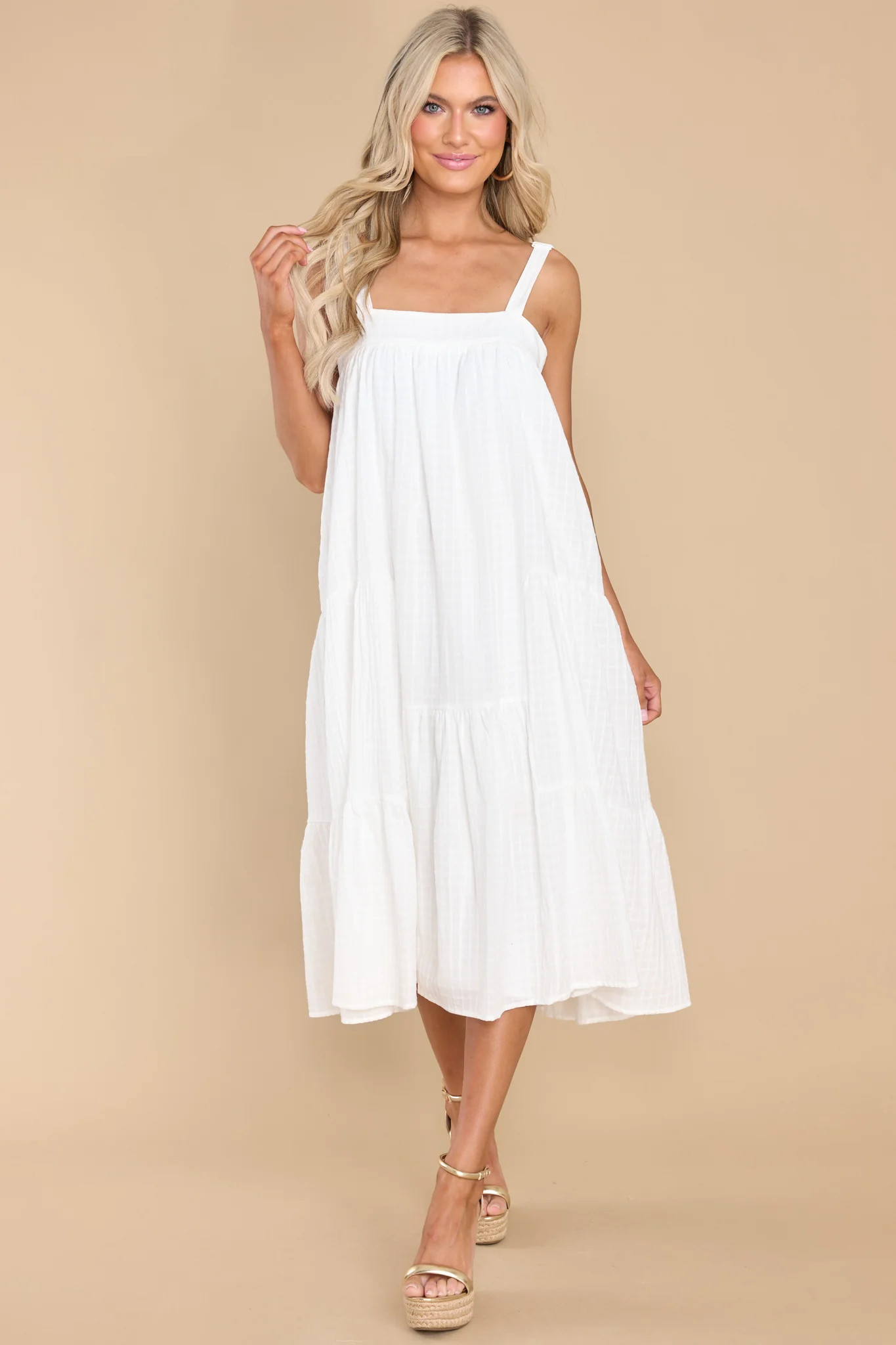 Sandy Dreams Ivory Dress | Red Dress 