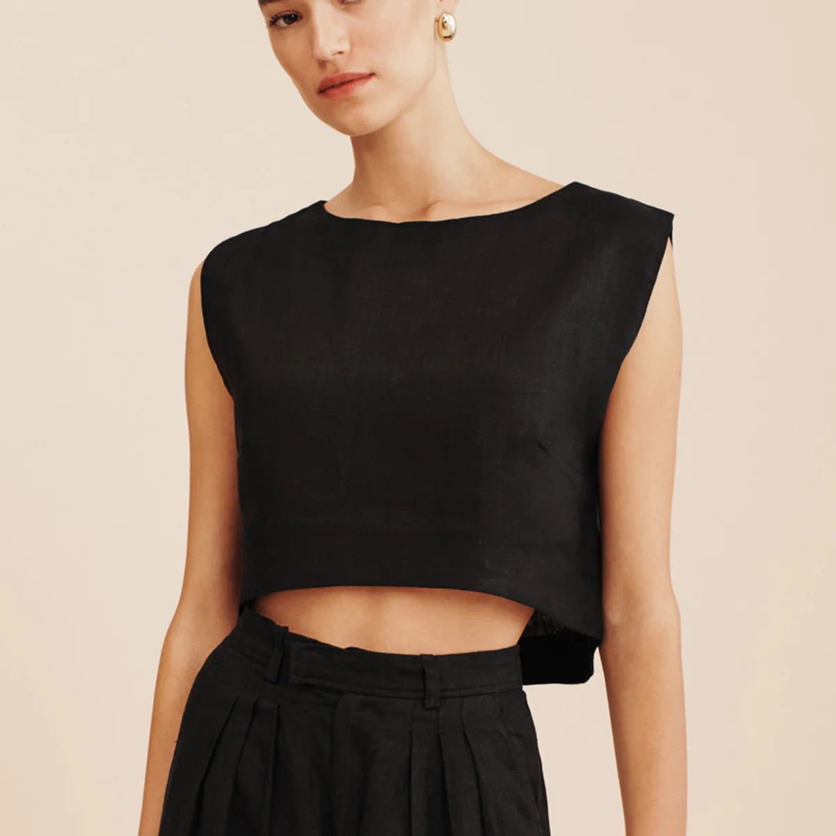 MARTINA CROP TOP - BLACK | POSSE (US)