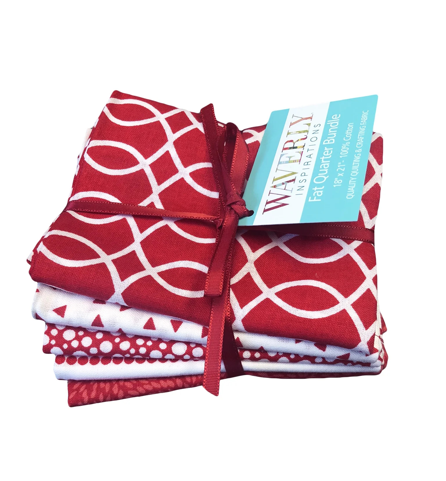 Waverly Inspirations 100% Cotton 18" x 21" Fat Quarter Poppy Fabric Bundles, 5 Pieces | Walmart (US)