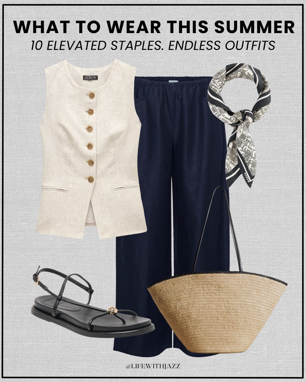 what to wear this summer: 10 elevated staples 

summer style / summer staples / elevated style / dressy outfits / skirt outfits / tailored shorts / strappy sandals / jelly sandals / woven tote bag / straw tote / linen vest

#LTKootd #LTKSeasonal