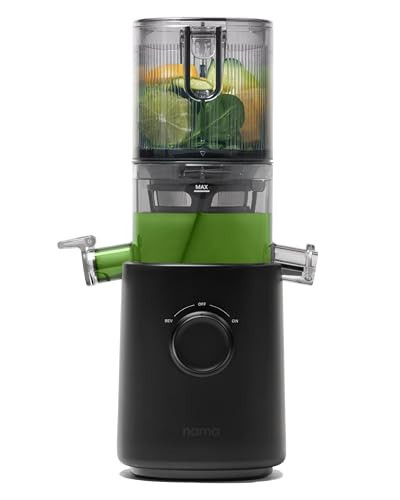 Nama J3 Compact Cold Press Juicer – Space Saving & Self Feeding for Hands-Free Operation – Lightweight, Portable Zero Waste Slow Masticating Juicer – Easy Cleanup & Assembly - Black | Amazon (US)