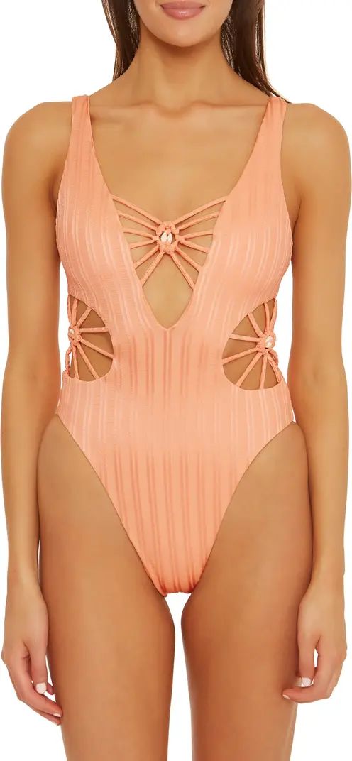 Champagne Cutout One-Piece Swimsuit | Nordstrom