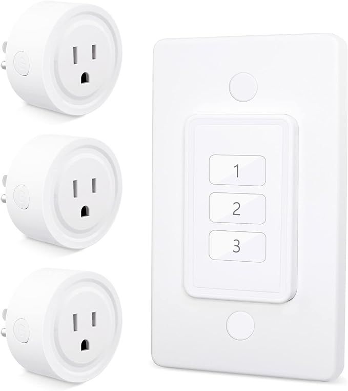 LoraTap Mini Wireless Remote Control Outlet Plug Adapter (3 Pack) with Remote, 3 Channel Wall Swi... | Amazon (US)