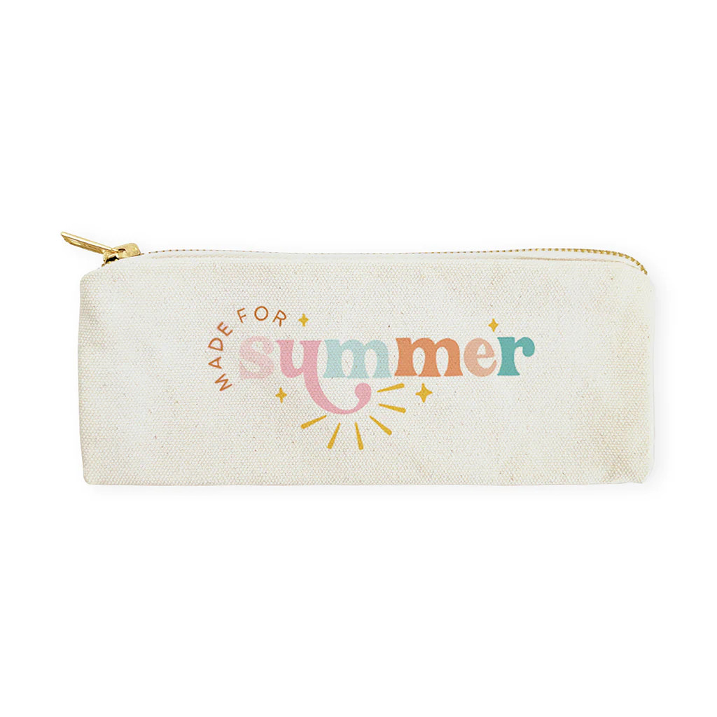 Made For Summer Cotton Canvas Pencil Case | The Cotton & Canvas Company