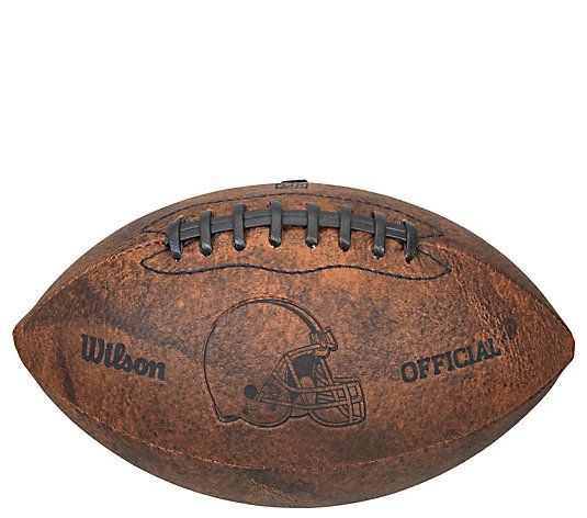 NFL Vintage Throwback 9" Leather Football | QVC