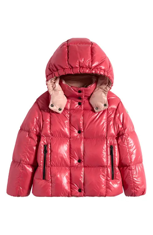 Moncler Kids' Parana Down Jacket in Dark Pink at Nordstrom, Size 14Y | Nordstrom