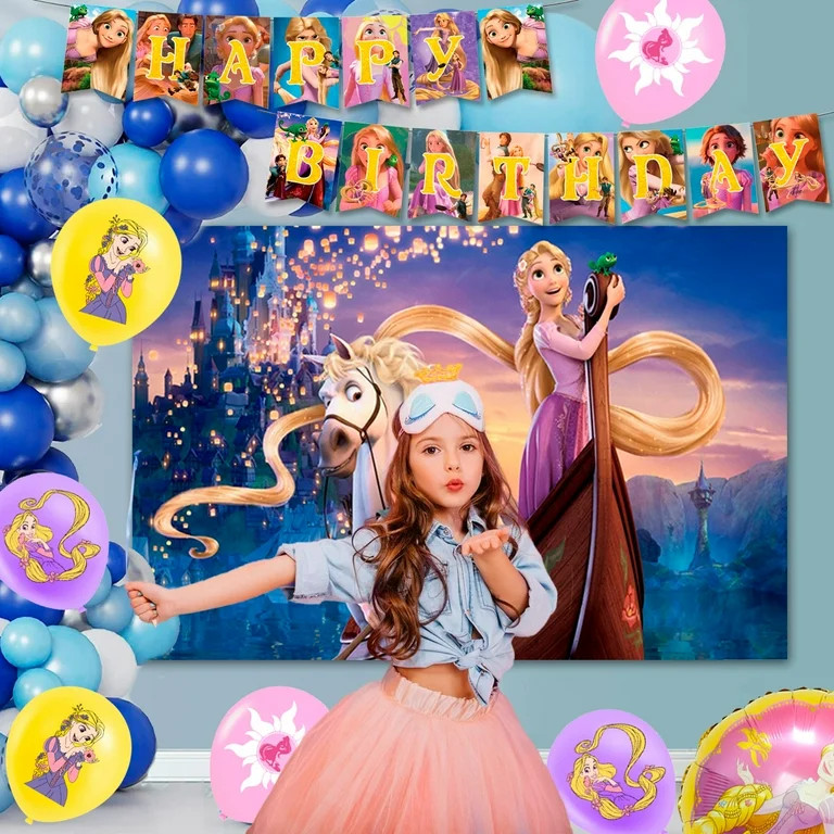 Rapunzel Birthday Decorations,112pcs Rapunzel Party Decorations & Rapunzel Tableware set- Rapunze... | Walmart (US)
