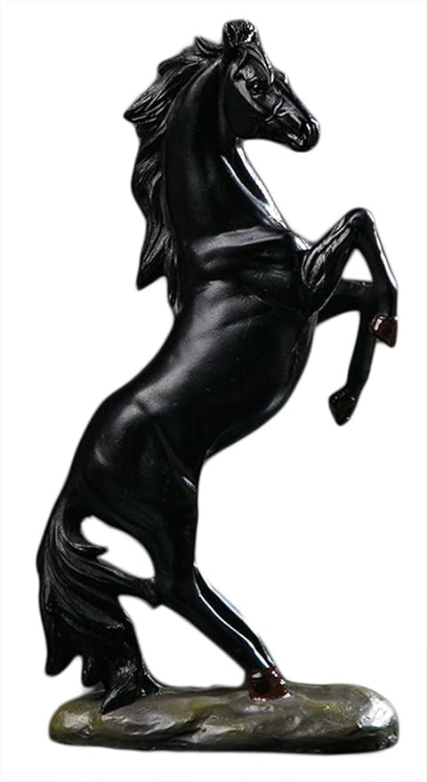 nice--buy Standing Horse 14" Resin Statue Resin Jumping Fighting Horse Stallion Sculpture for Hom... | Amazon (US)
