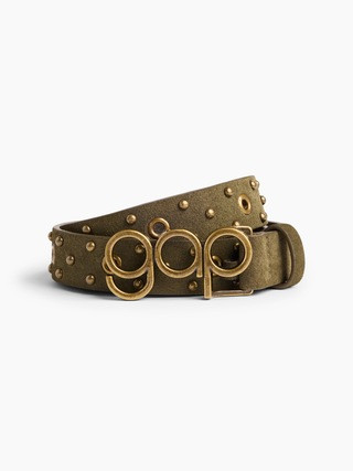 Suede Studded Logo Belt | Gap (US)