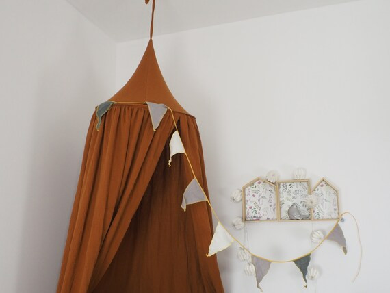 Muslin Canopy Caramel / Bed canopy / Kids Baby canopy / Crib canopy / Play canopy / Hanging canop... | Etsy (US)