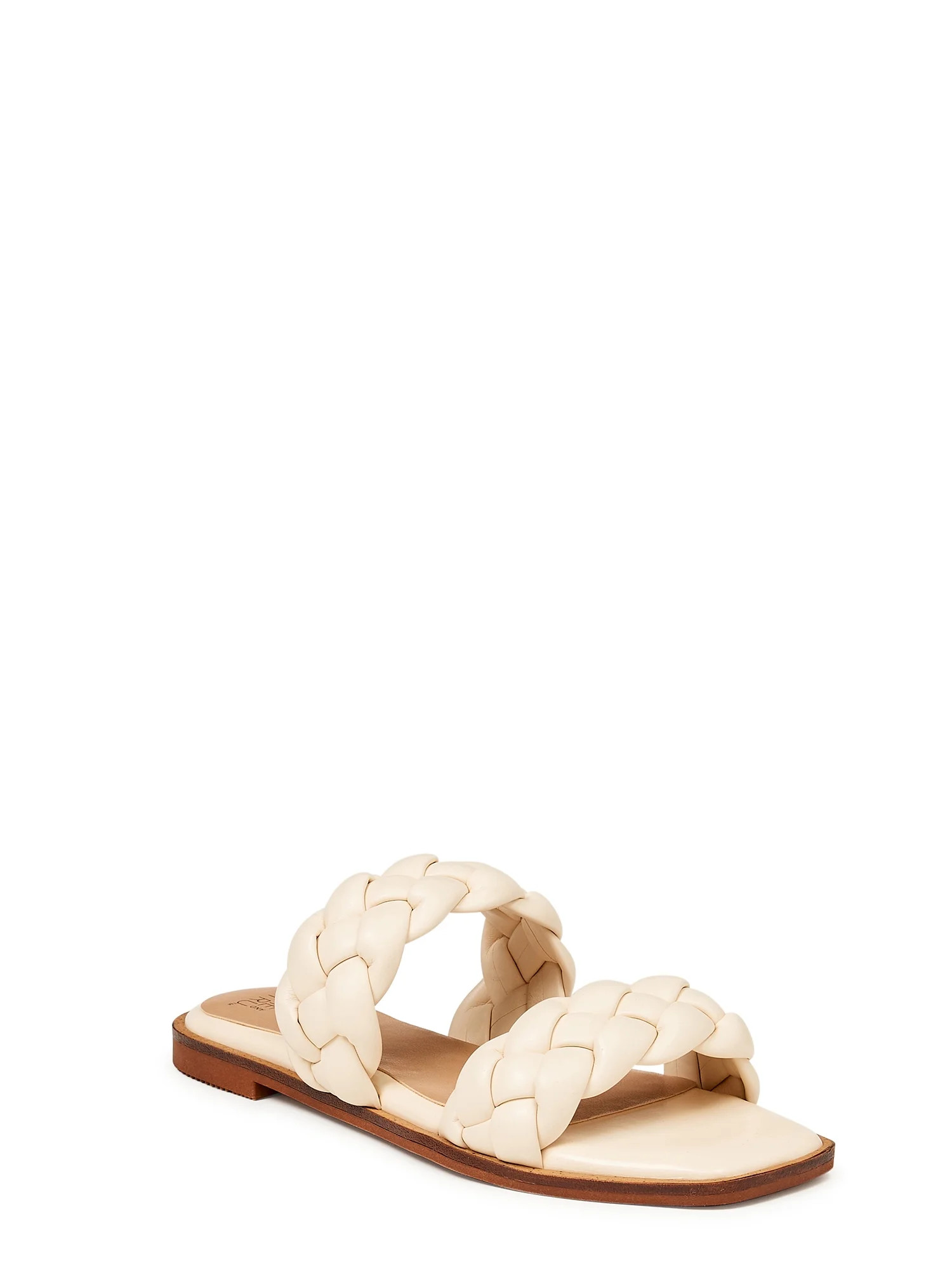 Time and Tru Women's Braided Two Band Sandals - Walmart.com | Walmart (US)