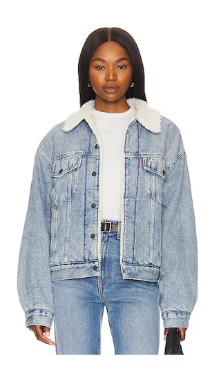 LEVI'S 90s Sherpa Trucker in Blue. - size XL | Revolve Clothing (Global)