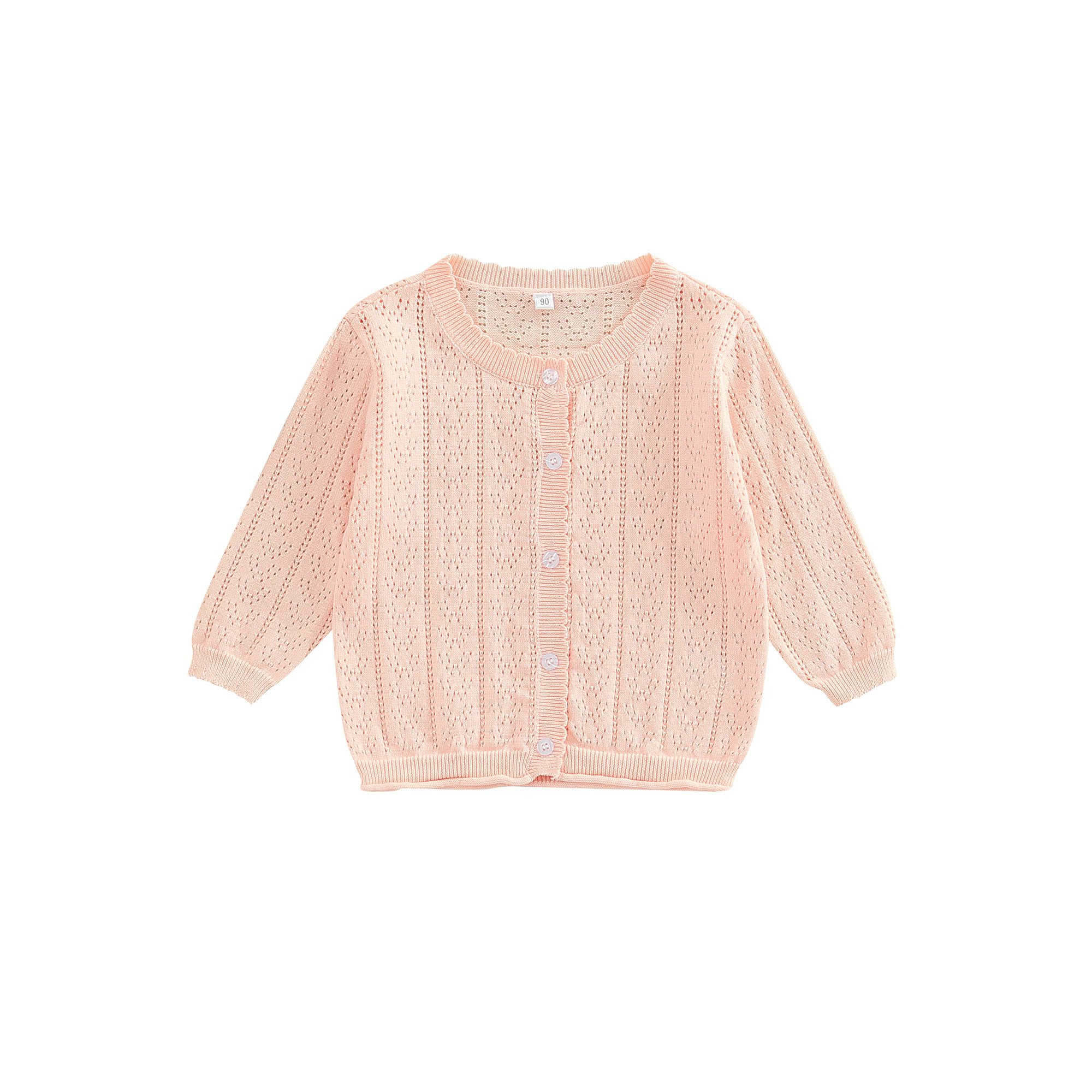 aturustex Toddler Baby Girl Sweater Cute Embroidery Button Down Hollow-out Cardigans Autumn Winte... | Walmart (US)