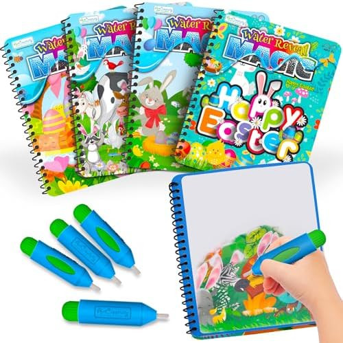 Easter Basket Stuffers for Toddlers, 4 Pack Easter Water Coloring Books for Kids, Easter Basket E... | Amazon (US)