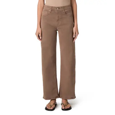 PAIGE Arellia Skimmer High Waist Barrel Leg Jeans in Canewood at Nordstrom, Size 23 | Nordstrom